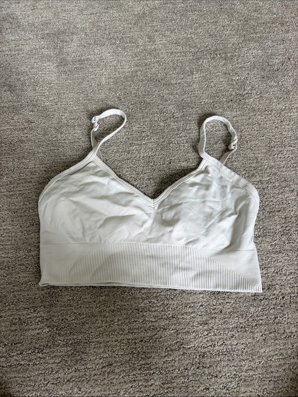 White Seamless V-Neck Bralette lululemon